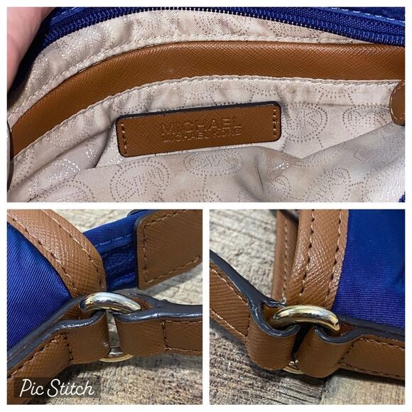 Michael Kors Kempton Nylon & Leather Crossbody bag Blue - Picture 8 of 10